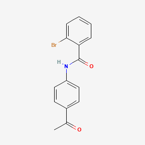 molecular formula C15H12BrNO2 B2906233 N-(4-acetylphenyl)-2-bromobenzamide CAS No. 303122-59-0