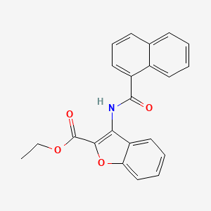 molecular formula C22H17NO4 B2906238 ethyl 3-(naphthalene-1-amido)-1-benzofuran-2-carboxylate CAS No. 477500-05-3