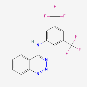 molecular formula C15H8F6N4 B2906255 N-[3,5-bis(trifluoromethyl)phenyl]-1,2,3-benzotriazin-4-amine CAS No. 477866-52-7