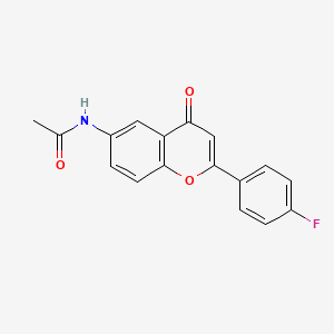 molecular formula C17H12FNO3 B2906295 N-[2-(4-fluorophenyl)-4-oxo-4H-chromen-6-yl]acetamide CAS No. 923138-98-1