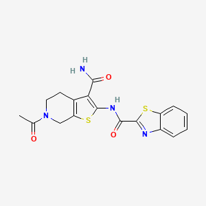 B2906330 N-(6-acetyl-3-carbamoyl-4,5,6,7-tetrahydrothieno[2,3-c]pyridin-2-yl)benzo[d]thiazole-2-carboxamide CAS No. 864927-67-3