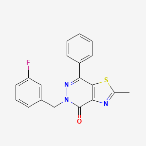 molecular formula C19H14FN3OS B2906344 5-(3-fluorobenzyl)-2-methyl-7-phenylthiazolo[4,5-d]pyridazin-4(5H)-one CAS No. 941897-35-4