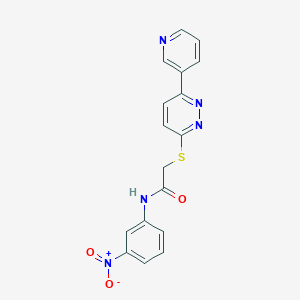 molecular formula C17H13N5O3S B2906345 N-(3-nitrophenyl)-2-{[6-(pyridin-3-yl)pyridazin-3-yl]sulfanyl}acetamide CAS No. 872987-63-8