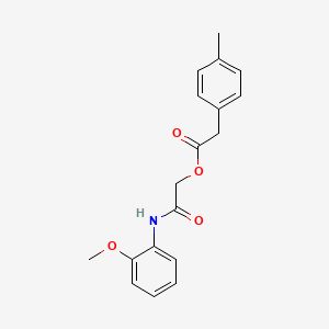 molecular formula C18H19NO4 B2906348 [(2-METHOXYPHENYL)CARBAMOYL]METHYL 2-(4-METHYLPHENYL)ACETATE CAS No. 1797195-88-0