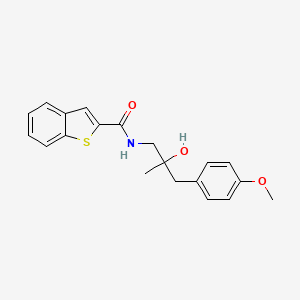 molecular formula C20H21NO3S B2906373 N-[2-hydroxy-3-(4-methoxyphenyl)-2-methylpropyl]-1-benzothiophene-2-carboxamide CAS No. 2034474-10-5