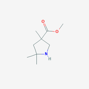 molecular formula C9H17NO2 B2906375 Methyl 3,5,5-trimethylpyrrolidine-3-carboxylate CAS No. 2418724-51-1