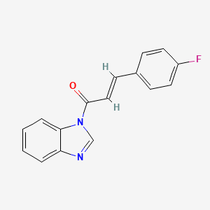 molecular formula C16H11FN2O B2906379 (2E)-1-(1H-1,3-benzodiazol-1-yl)-3-(4-fluorophenyl)prop-2-en-1-one CAS No. 325850-70-2