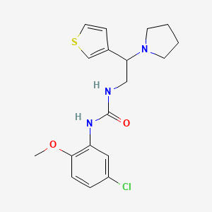 1-(5-Chloro-2-methoxyphenyl)-3-(2-(pyrrolidin-1-yl)-2-(thiophen-3-yl)ethyl)urea