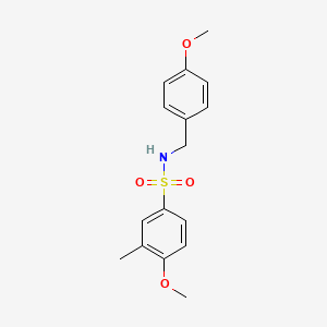 4-methoxy-N-[(4-methoxyphenyl)methyl]-3-methylbenzenesulfonamide