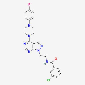3-chloro-N-(2-(4-(4-(4-fluorophenyl)piperazin-1-yl)-1H-pyrazolo[3,4-d]pyrimidin-1-yl)ethyl)benzamide
