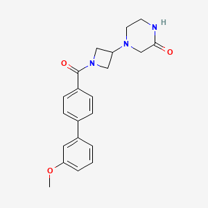 4-(1-(3'-Methoxy-[1,1'-biphenyl]-4-carbonyl)azetidin-3-yl)piperazin-2-one