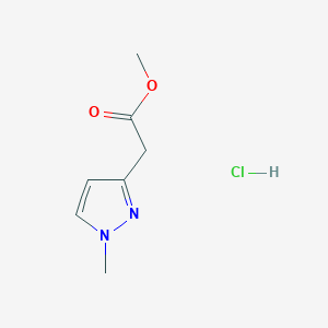 Methyl 2-(1-methylpyrazol-3-yl)acetate;hydrochloride