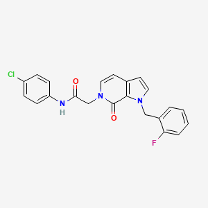 molecular formula C22H17ClFN3O2 B2906486 N-(4-chlorophenyl)-2-{1-[(2-fluorophenyl)methyl]-7-oxo-1H,6H,7H-pyrrolo[2,3-c]pyridin-6-yl}acetamide CAS No. 1286707-25-2