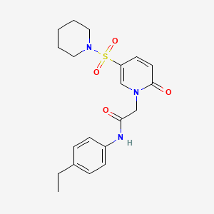 molecular formula C20H25N3O4S B2906498 N-(4-ethylphenyl)-2-[2-oxo-5-(piperidine-1-sulfonyl)-1,2-dihydropyridin-1-yl]acetamide CAS No. 1358227-27-6