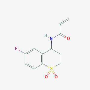 molecular formula C12H12FNO3S B2906544 N-(6-fluoro-1,1-dioxo-3,4-dihydro-2H-1lambda6-benzothiopyran-4-yl)prop-2-enamide CAS No. 2411313-25-0