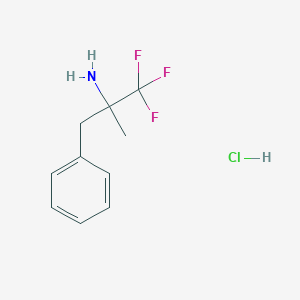 molecular formula C10H13ClF3N B2906567 1,1,1-Trifluoro-2-methyl-3-phenylpropan-2-amine hydrochloride CAS No. 2138085-74-0