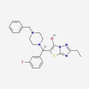 5-((4-Benzylpiperazin-1-yl)(3-fluorophenyl)methyl)-2-ethylthiazolo[3,2-b][1,2,4]triazol-6-ol