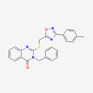 3-benzyl-2-(((3-(p-tolyl)-1,2,4-oxadiazol-5-yl)methyl)thio)quinazolin-4(3H)-one