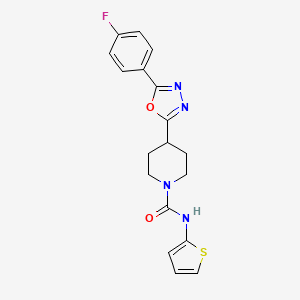 4-(5-(4-fluorophenyl)-1,3,4-oxadiazol-2-yl)-N-(thiophen-2-yl)piperidine-1-carboxamide