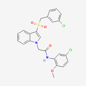 2-{3-[(3-chlorobenzyl)sulfonyl]-1H-indol-1-yl}-N-(5-chloro-2-methoxyphenyl)acetamide
