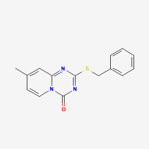 2-(Benzylsulfanyl)-8-methyl-4H-pyrido[1,2-a](1,3,5)triazin-4-one