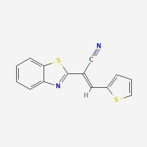 (2E)-2-(1,3-benzothiazol-2-yl)-3-(thiophen-2-yl)prop-2-enenitrile