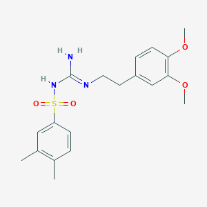 N-(N-(3,4-dimethoxyphenethyl)carbamimidoyl)-3,4-dimethylbenzenesulfonamide