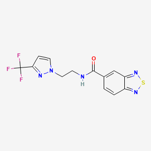 N-(2-(3-(trifluoromethyl)-1H-pyrazol-1-yl)ethyl)benzo[c][1,2,5]thiadiazole-5-carboxamide