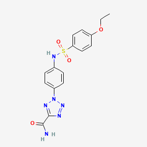 2-(4-(4-ethoxyphenylsulfonamido)phenyl)-2H-tetrazole-5-carboxamide