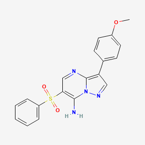 3-(4-Methoxyphenyl)-6-(phenylsulfonyl)pyrazolo[1,5-a]pyrimidin-7-amine