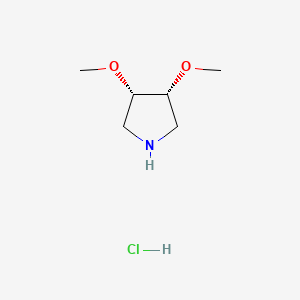 molecular formula C6H14ClNO2 B2906637 cis-3,4-Dimethoxypyrrolidine hydrochloride CAS No. 692058-79-0