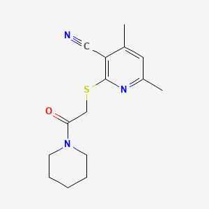4,6-Dimethyl-2-[[2-oxo-2-(1-piperidinyl)ethyl]thio]-3-pyridinecarbonitrile