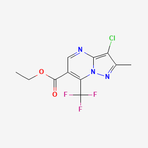 Ethyl 3-chloro-2-methyl-7-(trifluoromethyl)pyrazolo[1,5-a]pyrimidine-6-carboxylate