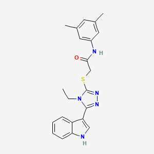 N-(3,5-dimethylphenyl)-2-((4-ethyl-5-(1H-indol-3-yl)-4H-1,2,4-triazol-3-yl)thio)acetamide