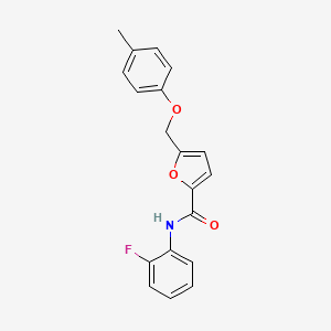 N-(2-fluorophenyl)-5-[(4-methylphenoxy)methyl]furan-2-carboxamide