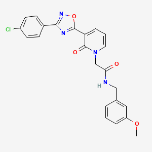 2-[3-[3-(4-chlorophenyl)-1,2,4-oxadiazol-5-yl]-2-oxopyridin-1(2H)-yl]-N-(3-methoxybenzyl)acetamide