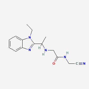 molecular formula C15H19N5O B2906664 N-(Cyanomethyl)-2-[1-(1-ethylbenzimidazol-2-yl)ethylamino]acetamide CAS No. 1645377-04-3