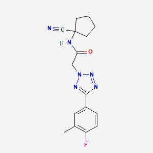 N-(1-cyanocyclopentyl)-2-[5-(4-fluoro-3-methylphenyl)-2H-1,2,3,4-tetrazol-2-yl]acetamide