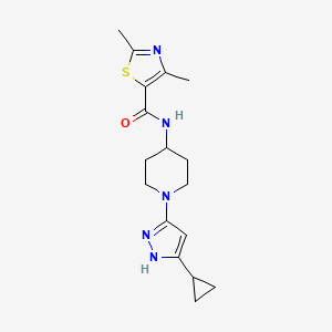 N-(1-(5-cyclopropyl-1H-pyrazol-3-yl)piperidin-4-yl)-2,4-dimethylthiazole-5-carboxamide