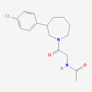 molecular formula C16H21ClN2O2 B2906699 N-(2-(3-(4-chlorophenyl)azepan-1-yl)-2-oxoethyl)acetamide CAS No. 1795197-16-8