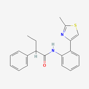 molecular formula C20H20N2OS B2906700 N-(2-(2-methylthiazol-4-yl)phenyl)-2-phenylbutanamide CAS No. 1797094-82-6