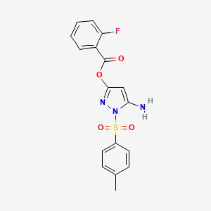 5-amino-1-tosyl-1H-pyrazol-3-yl 2-fluorobenzoate