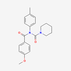 molecular formula C21H24N2O3 B2906710 N-(4-methoxybenzoyl)-N-(p-tolyl)piperidine-1-carboxamide CAS No. 899951-14-5
