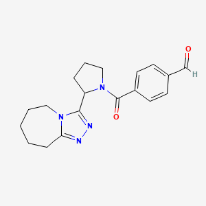 4-[2-(6,7,8,9-tetrahydro-5H-[1,2,4]triazolo[4,3-a]azepin-3-yl)pyrrolidine-1-carbonyl]benzaldehyde