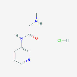 molecular formula C8H12ClN3O B2906722 2-(methylamino)-N-(pyridin-3-yl)acetamide hydrochloride CAS No. 1245569-65-6