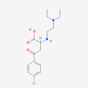molecular formula C16H23ClN2O3 B2906735 4-(4-Chlorophenyl)-2-{[2-(diethylamino)ethyl]amino}-4-oxobutanoic acid CAS No. 1026755-23-6