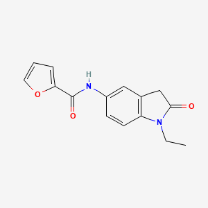 molecular formula C15H14N2O3 B2906740 N-(1-ethyl-2-oxoindolin-5-yl)furan-2-carboxamide CAS No. 921541-93-7