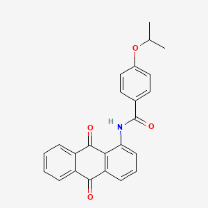 molecular formula C24H19NO4 B2906742 N-(9,10-dioxo-9,10-dihydroanthracen-1-yl)-4-(propan-2-yloxy)benzamide CAS No. 307326-98-3
