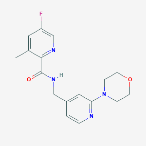 molecular formula C17H19FN4O2 B2906746 5-fluoro-3-methyl-N-{[2-(morpholin-4-yl)pyridin-4-yl]methyl}pyridine-2-carboxamide CAS No. 2415630-07-6