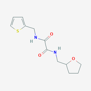 molecular formula C12H16N2O3S B2906784 N'-[(oxolan-2-yl)methyl]-N-[(thiophen-2-yl)methyl]ethanediamide CAS No. 496797-49-0